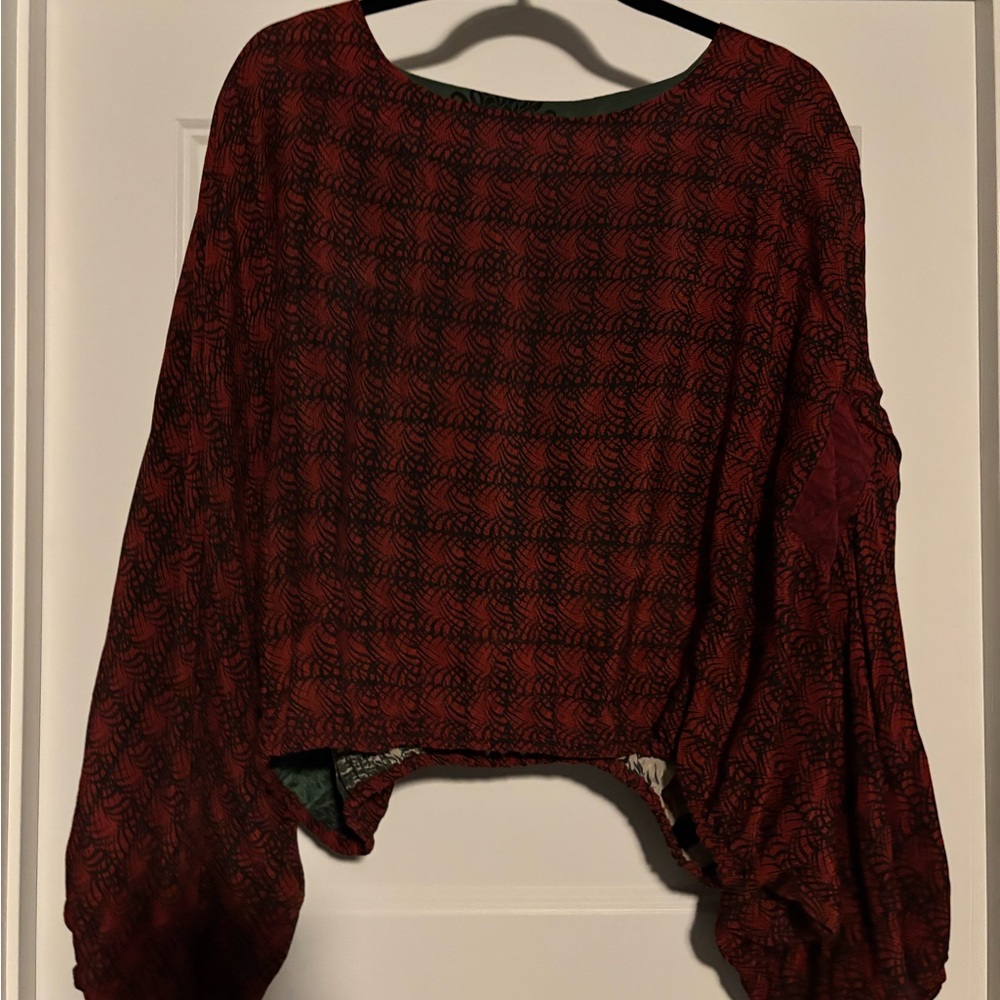 Kantha Bae Luna Crop Red and Black